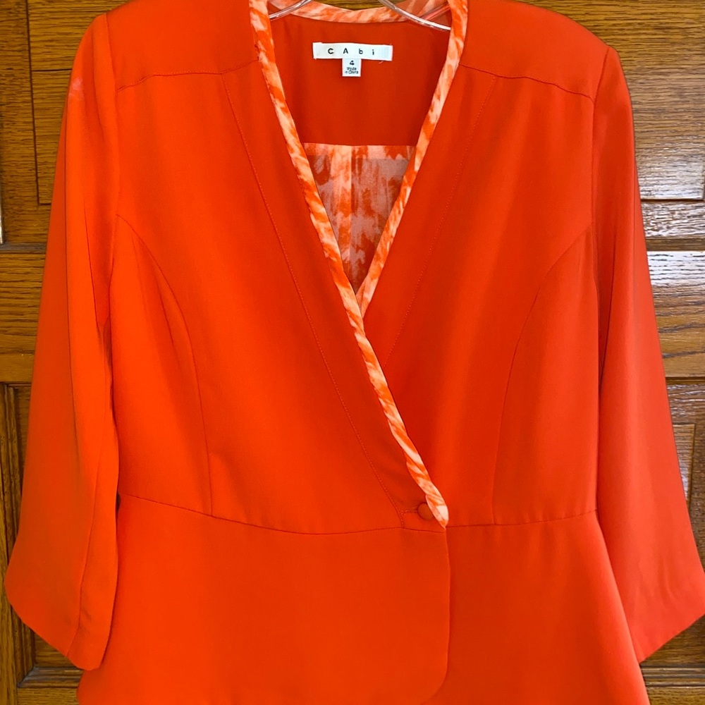 CAbi Orange Spring Jacket